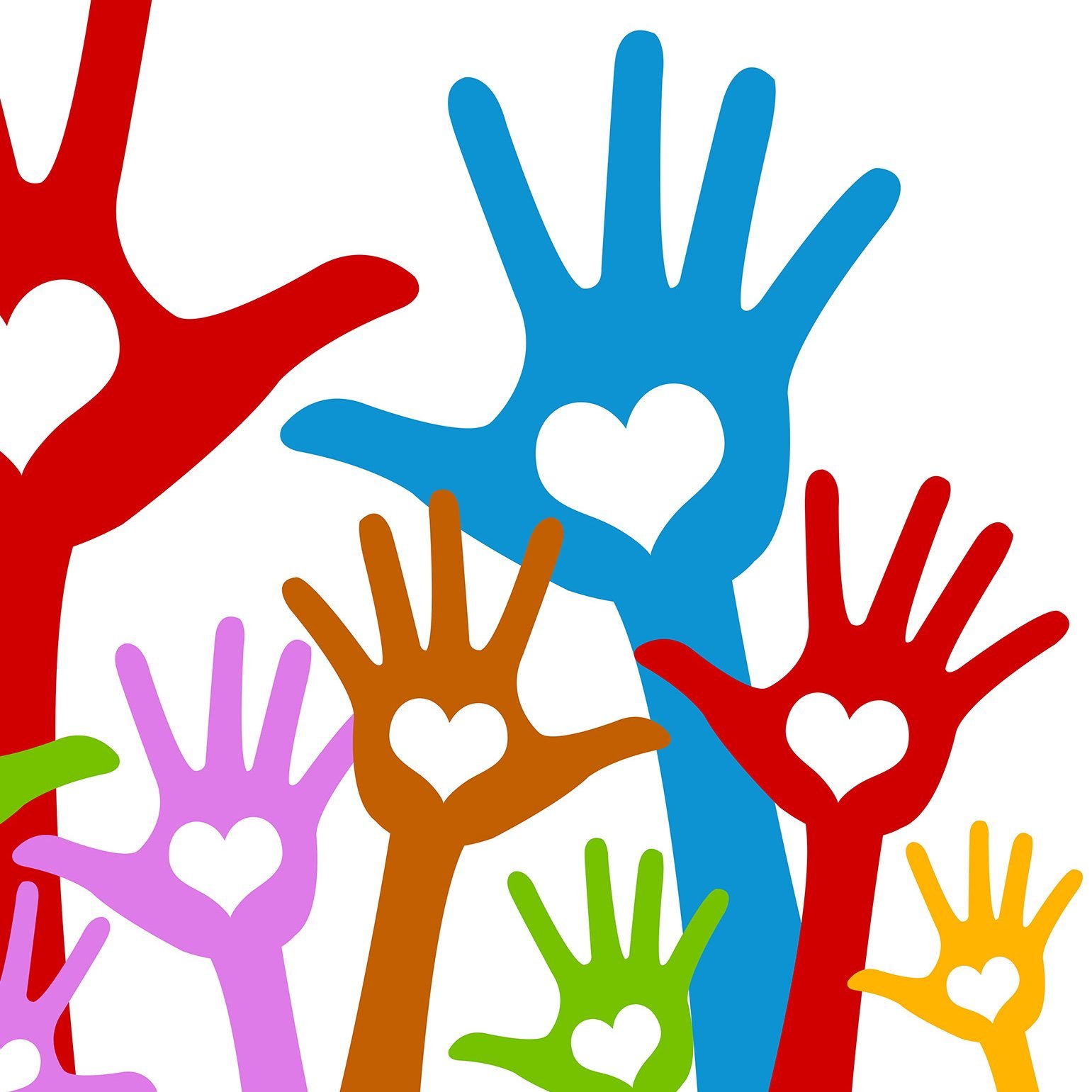 Vielfalt der bunten Hände